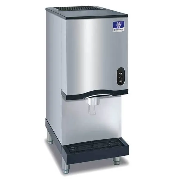 Manitowoc CNF0202A-161L 16 1/4" Air Cooled Countertop Nugget Ice Maker / Water Dispenser - 20 lb. Bin with Lever Dispensing - 120V