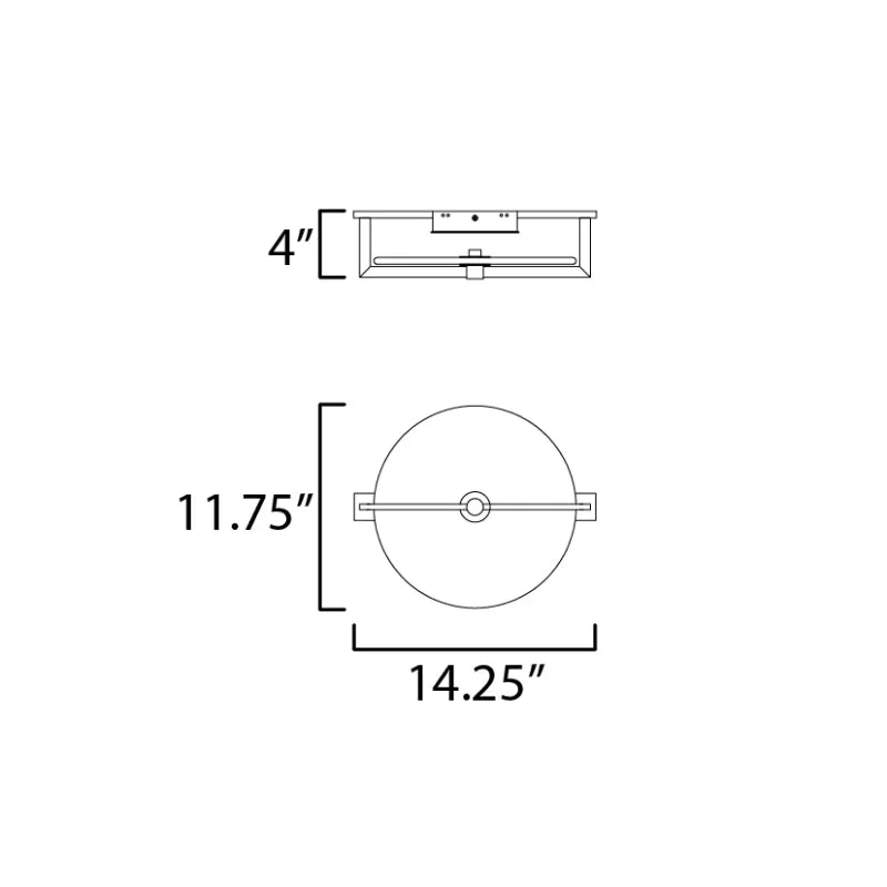 Maxim 18200 Quarry 1-lt 12" LED Flush Mount, Damp