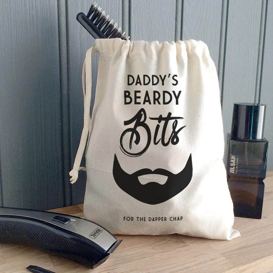 Men's Personalised 'Beardy Bits' Canvas Bag