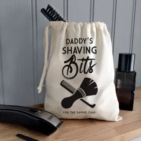 Men's Personalised 'Shaving Bits' Canvas Bag