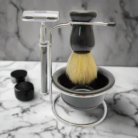 Mens Traditional 8pc Shaving kit In Black