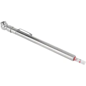 Milton® Heavy Duty, Tire Pencil Gauge, 5-50 PSI, Single Ball Head Air Chuck, Brass Tubing, Corrosion Resistant