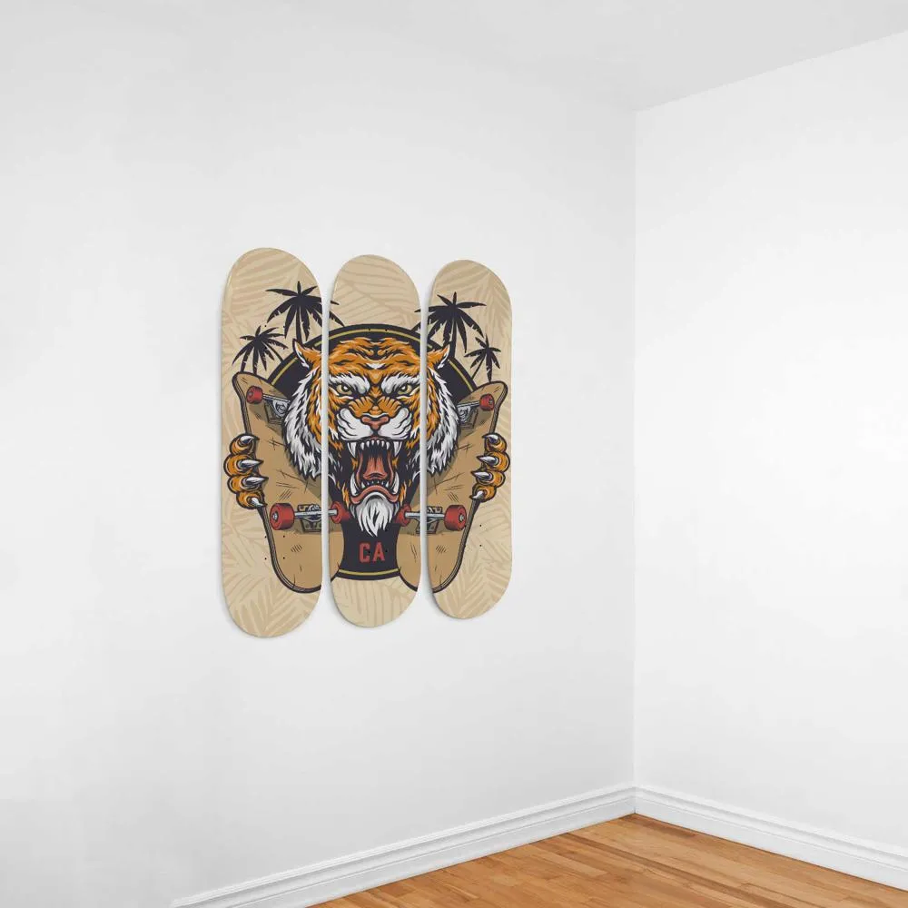 Mind-blowing Tiger Skateboard Wall Art