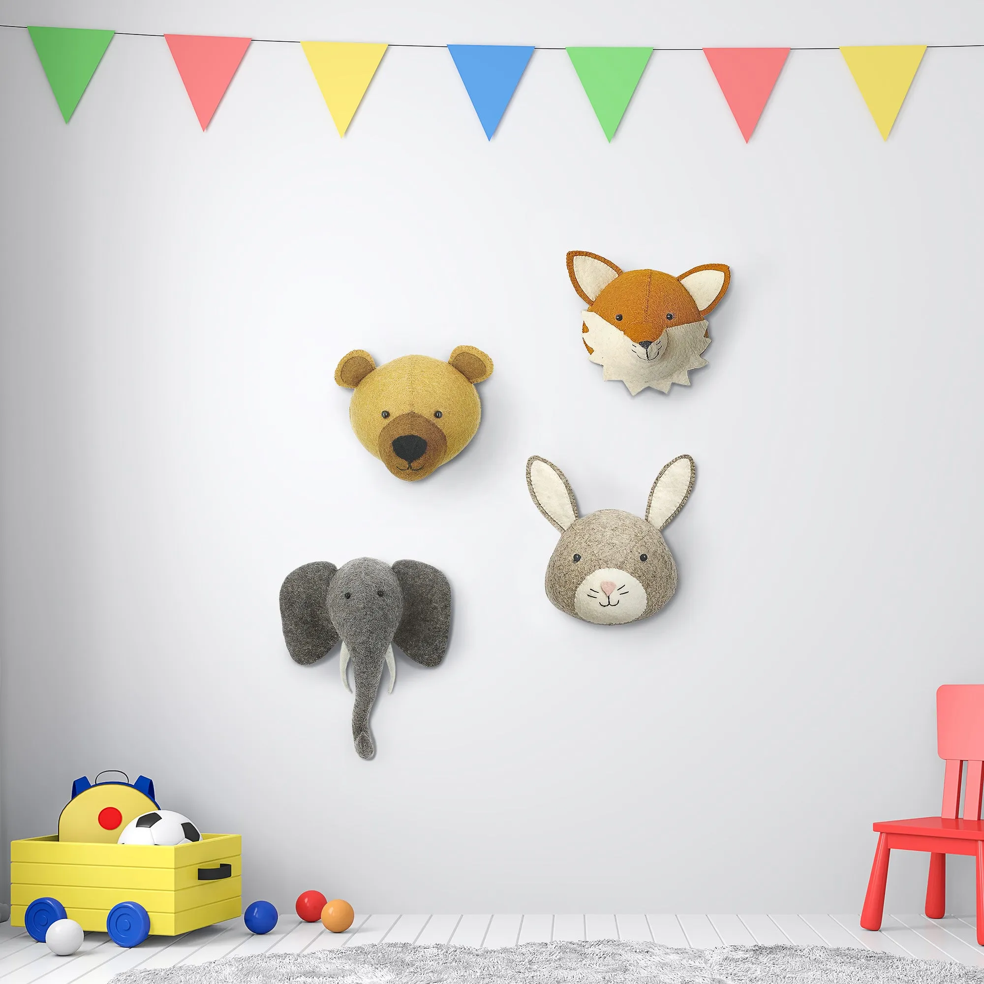 Mini Fox Cub Head Wall Mount