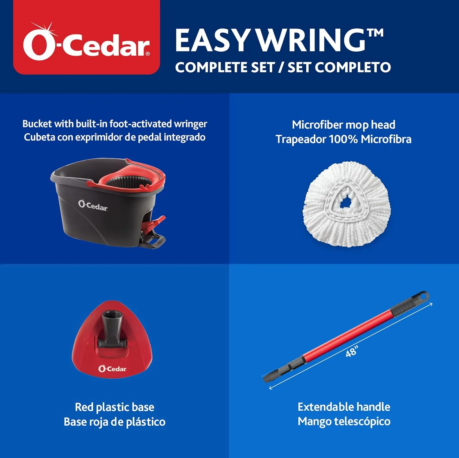 O-Cedar Easy Wring Microfiber Spin Mop Set