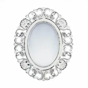Off-white Distressed Scallop Wall Mirror (pack of 1 EA)