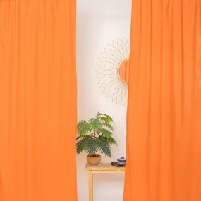 Orange Cotton Best Quality Curtain Set