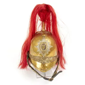 Original British Victorian Era 2nd Dragoons Royal Scots Greys Brass Helmet