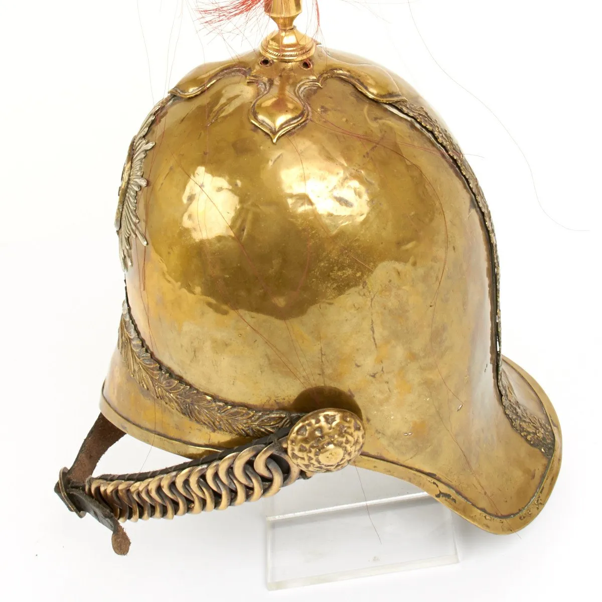Original British Victorian Era 2nd Dragoons Royal Scots Greys Brass Helmet