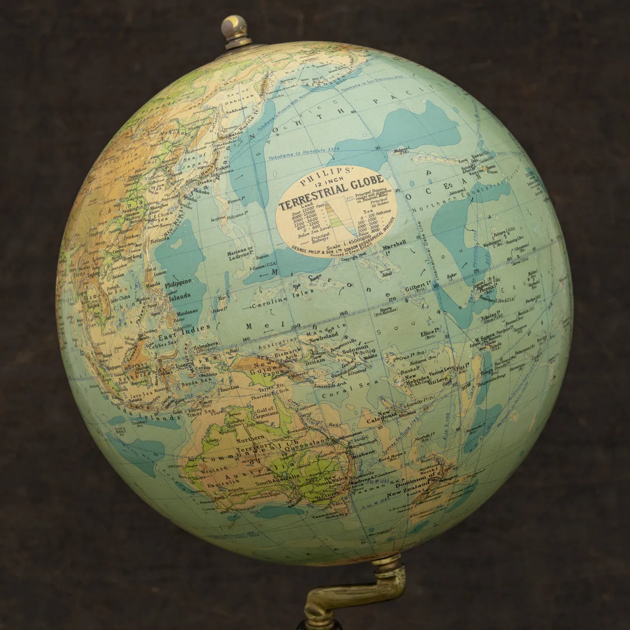 Pair of Philip & Son 12 Inch Globes