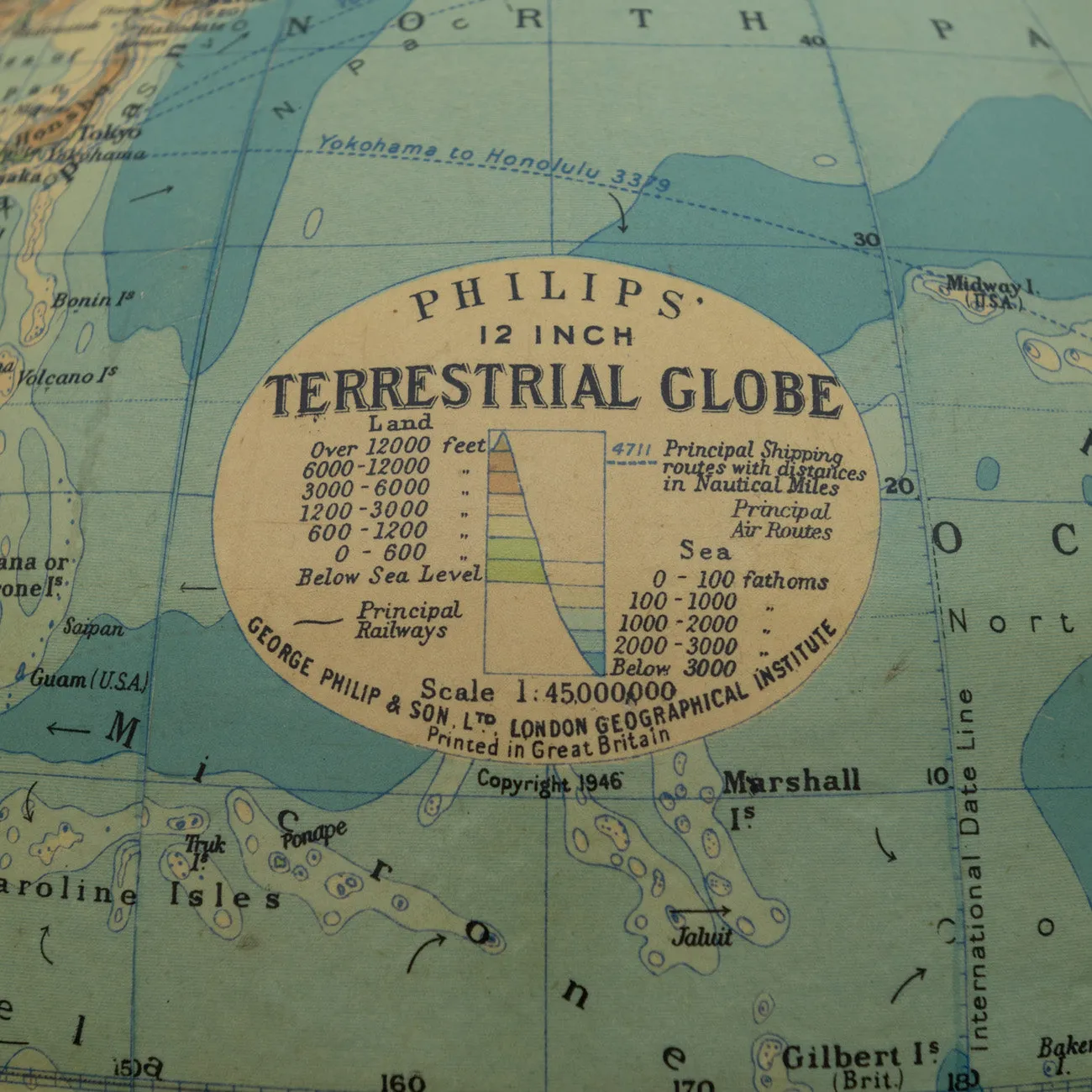 Pair of Philip & Son 12 Inch Globes