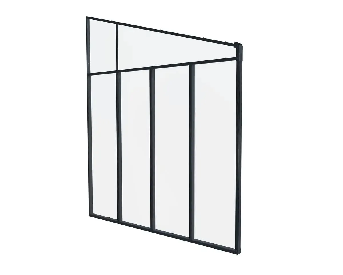 Patio Cover SideWall 10 ft. Grey Frame Clear Panels | Palram-Canopia