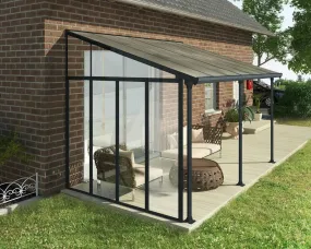 Patio Cover SideWall 10 ft. Grey Frame Clear Panels | Palram-Canopia