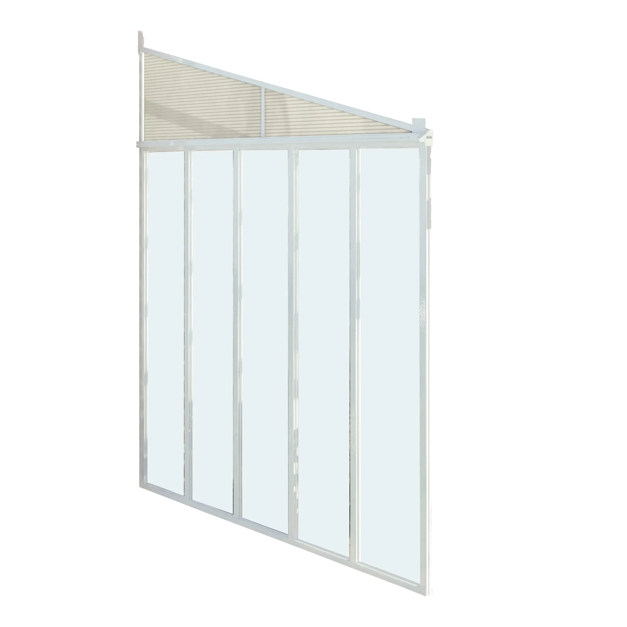 Patio Cover SideWall 10 ft. White Frame Clear Panels | Palram-Canopia