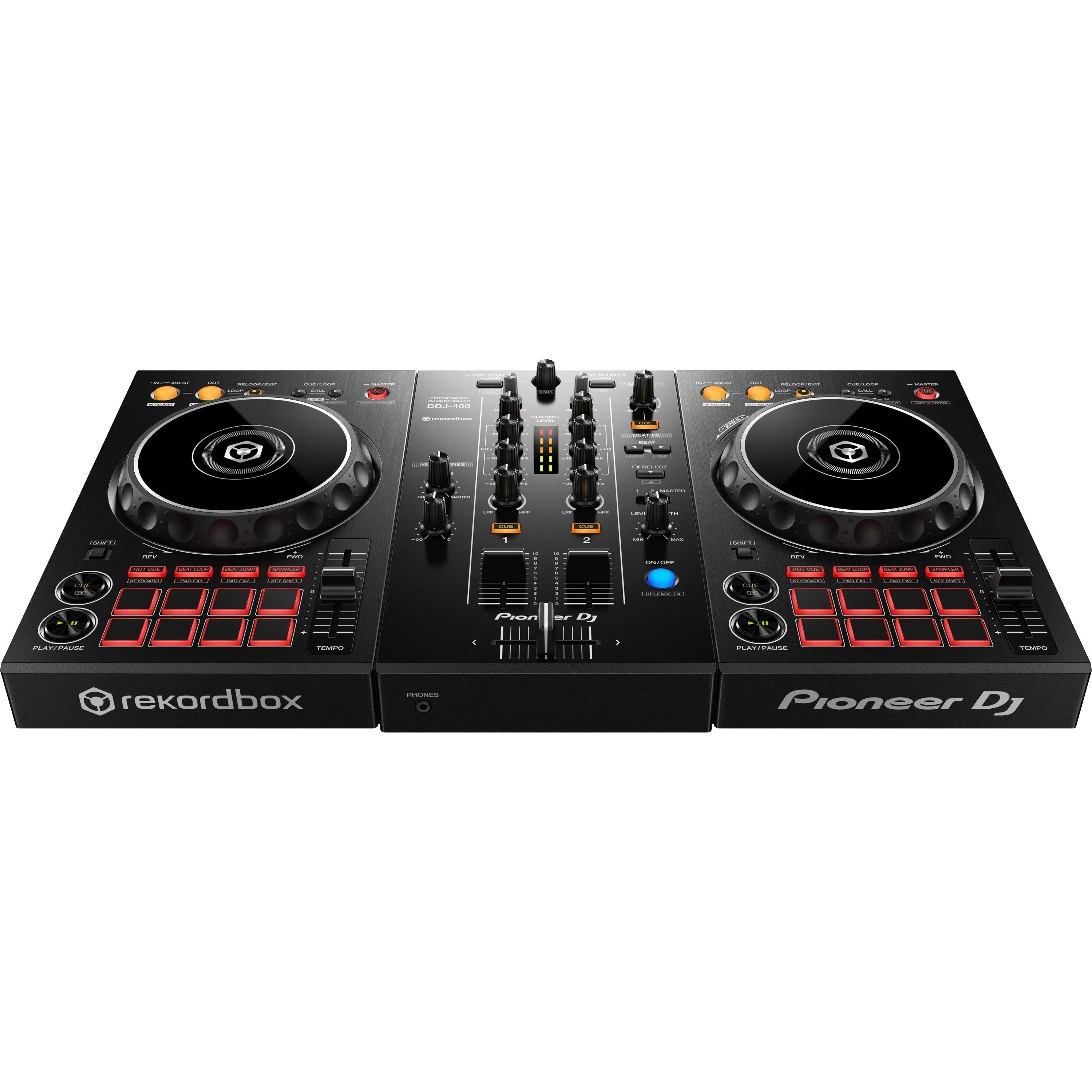Pioneer DDJ-400 DJ controller for Rekordbox dj & DJC-B1 Soft Case Bundle