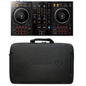 Pioneer DDJ-400 DJ controller for Rekordbox dj & DJC-B1 Soft Case Bundle