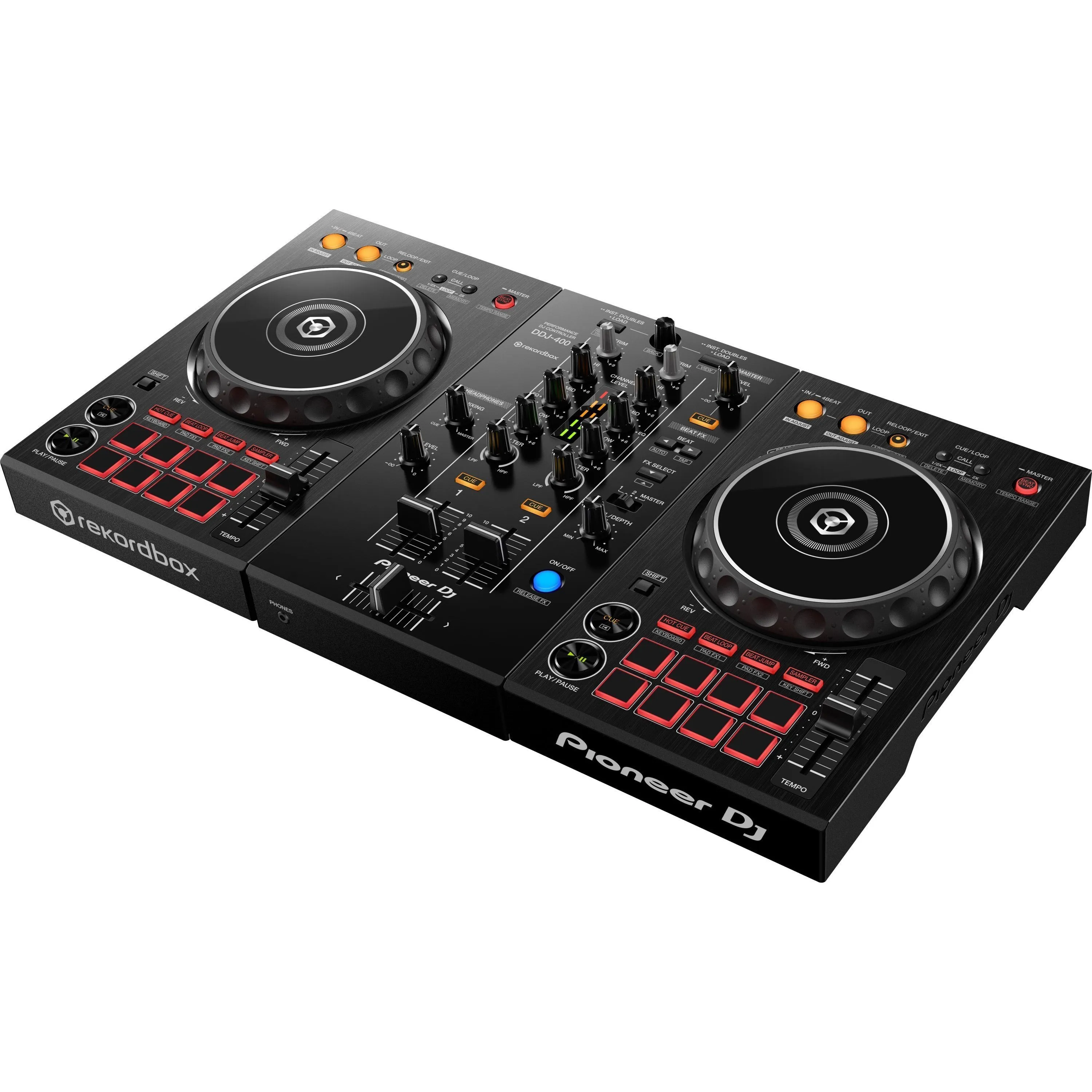 Pioneer DDJ-400 DJ controller for Rekordbox dj & DJC-B1 Soft Case Bundle