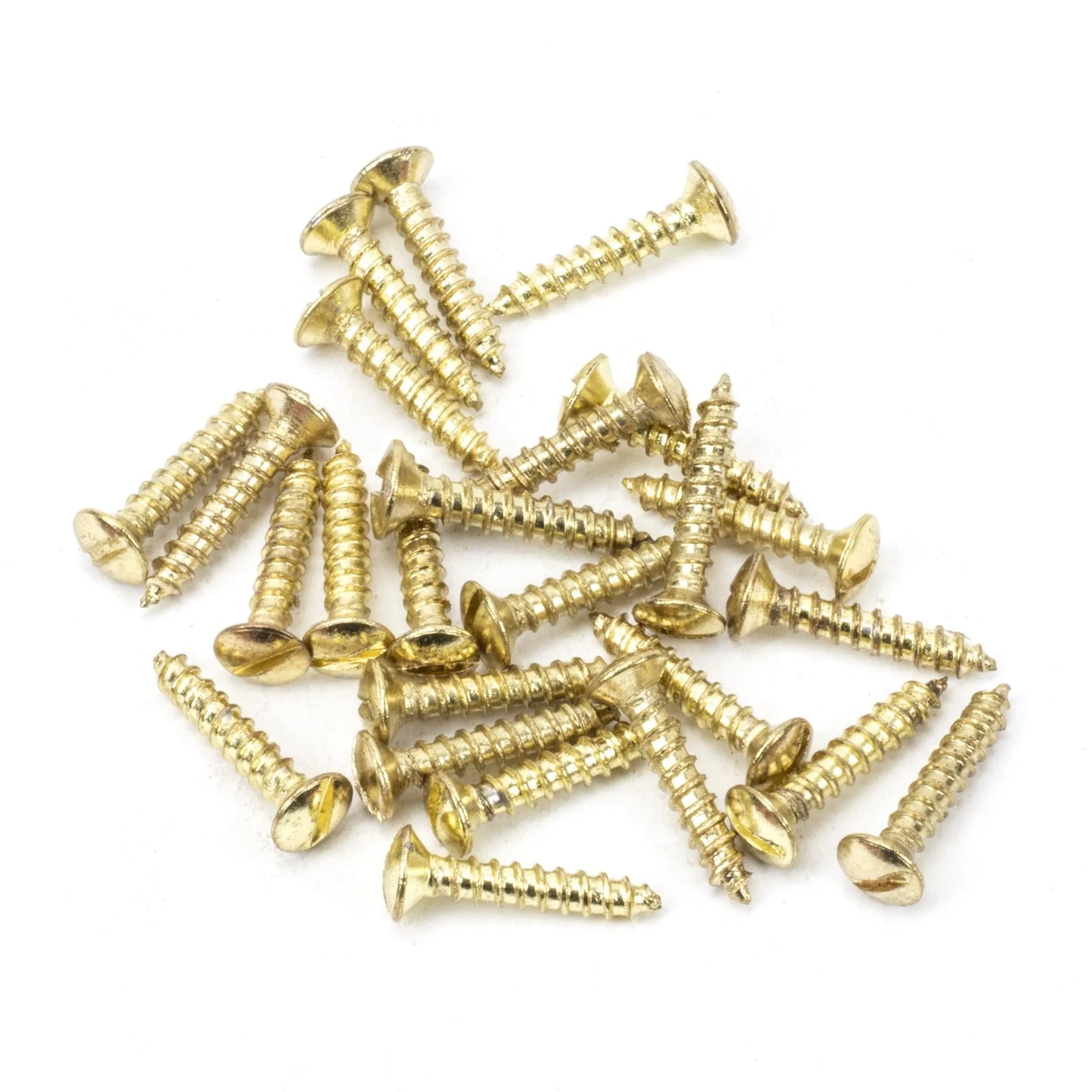 Polished Brass SS 4x¾" Countersunk Raised Head Screws (25) | From The Anvil