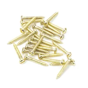 Polished Brass SS 4x½" Round Head Screws (25) | From The Anvil