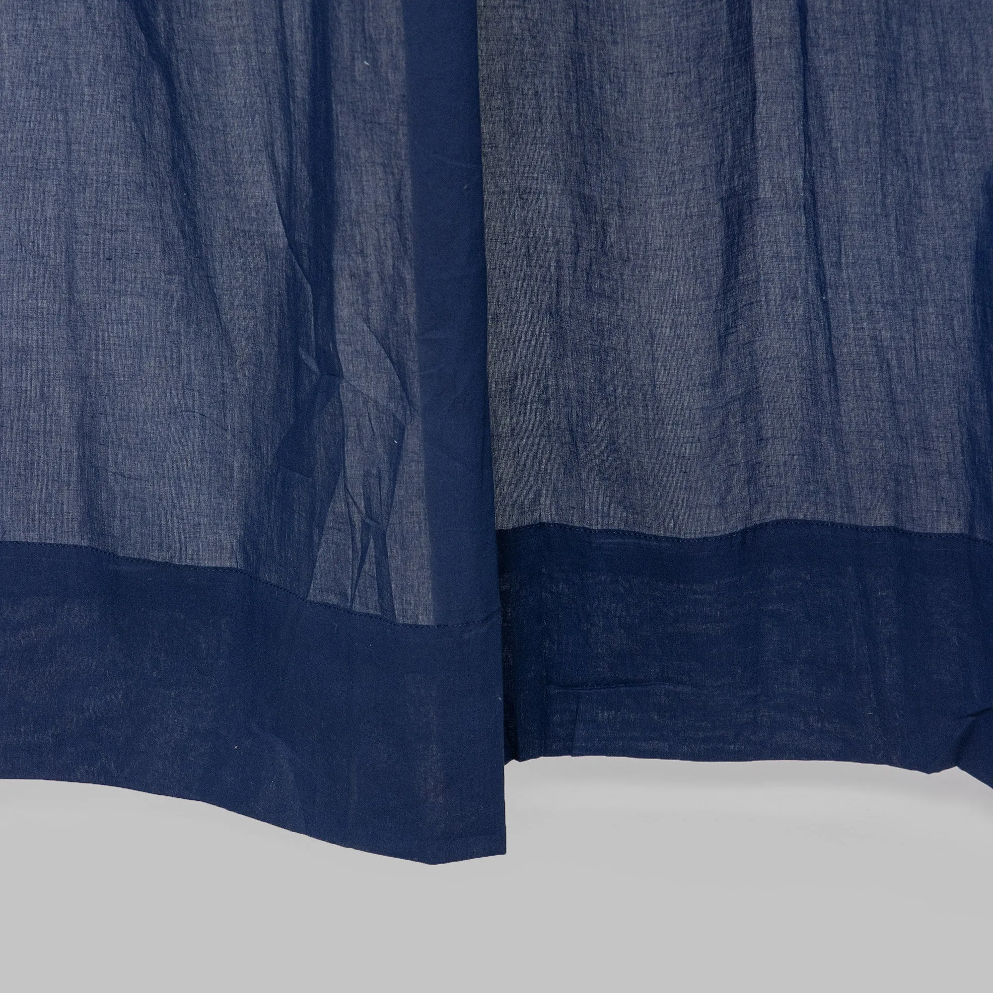 Premium Blue Cotton Sheer Thick Curtains Set