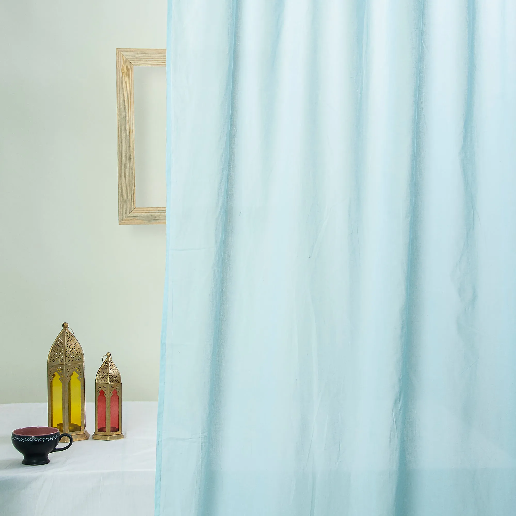 Premium Blue Voile Airy Cotton Parde Best Design