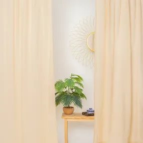 Premium Cream Cotton Bedroom Door Curtains Set