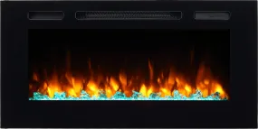 PuraFlame Alice Electric Fireplace 40" Recessed with Heater 1500W New