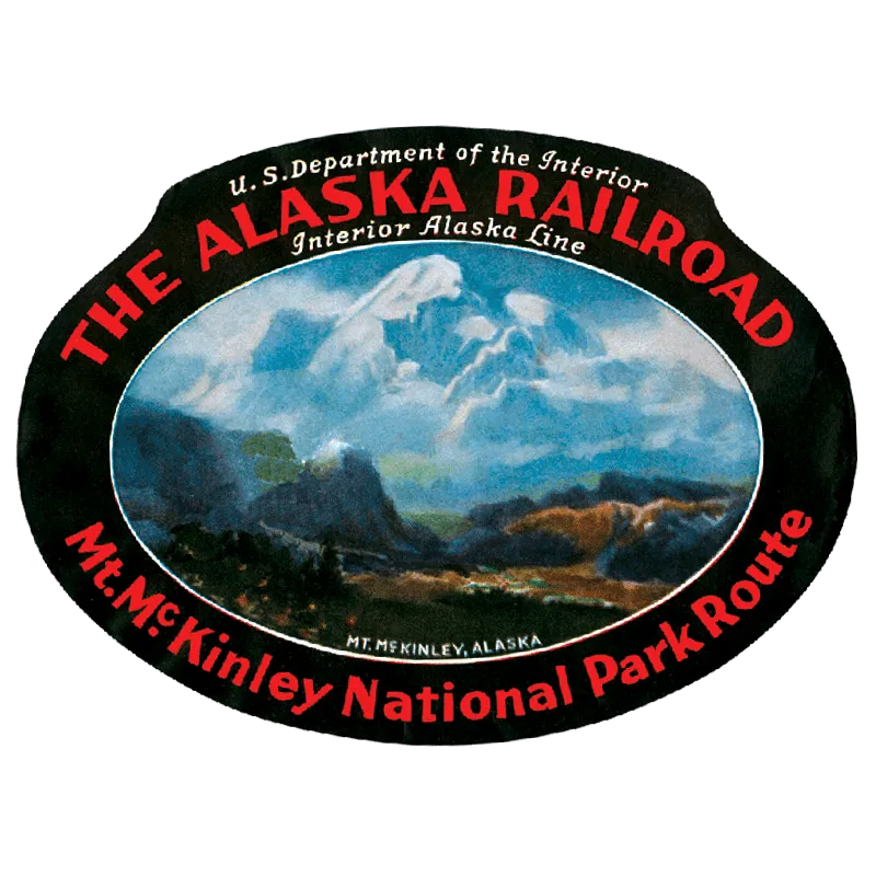 Railroads Across America - Travel Label Sticker Box
