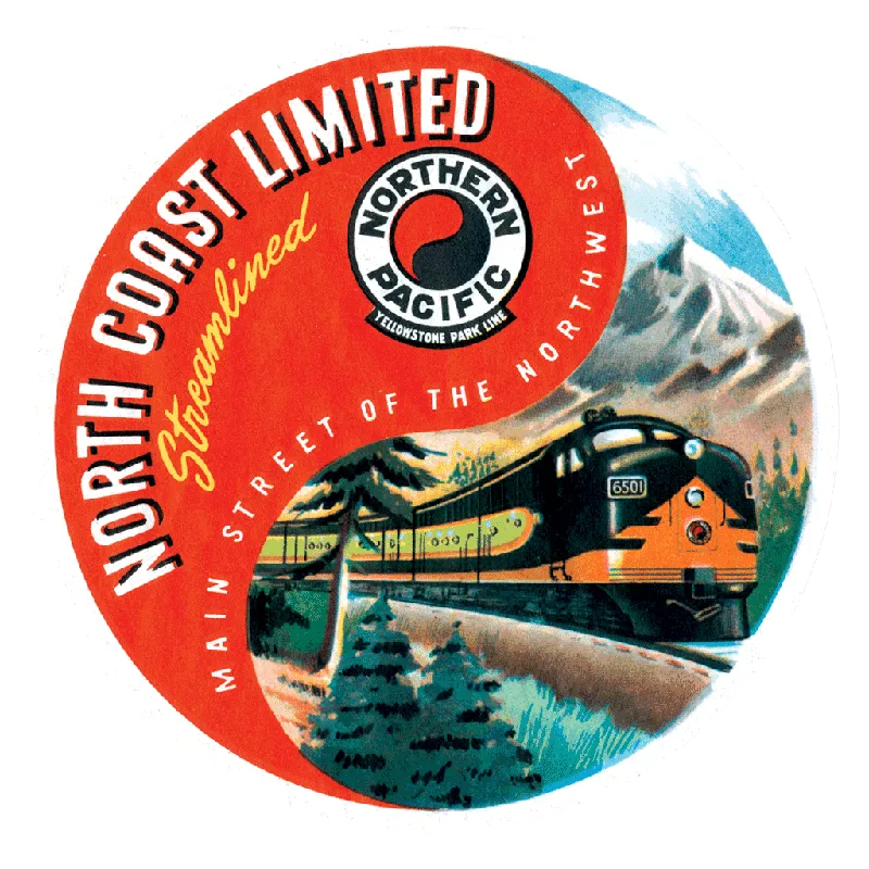 Railroads Across America - Travel Label Sticker Box