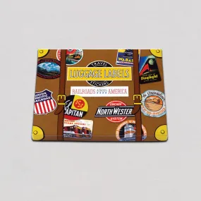 Railroads Across America - Travel Label Sticker Box