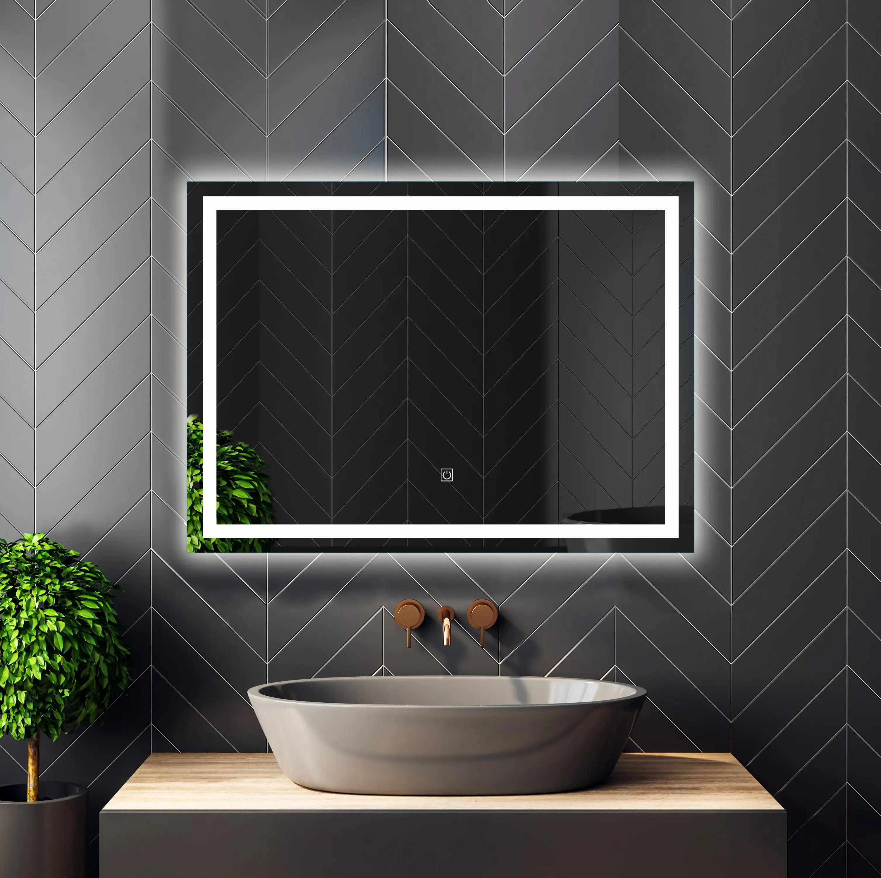 Rectangle Bathroom Vanity Mirror with Lights