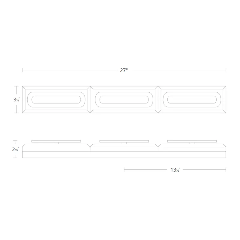 Schonbek Beyond BWS17228 Soiree 3-lt 27" LED Bath Light