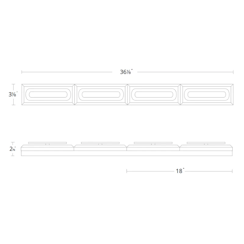 Schonbek Beyond BWS17236 Soiree 4-lt 36" LED Bath Light