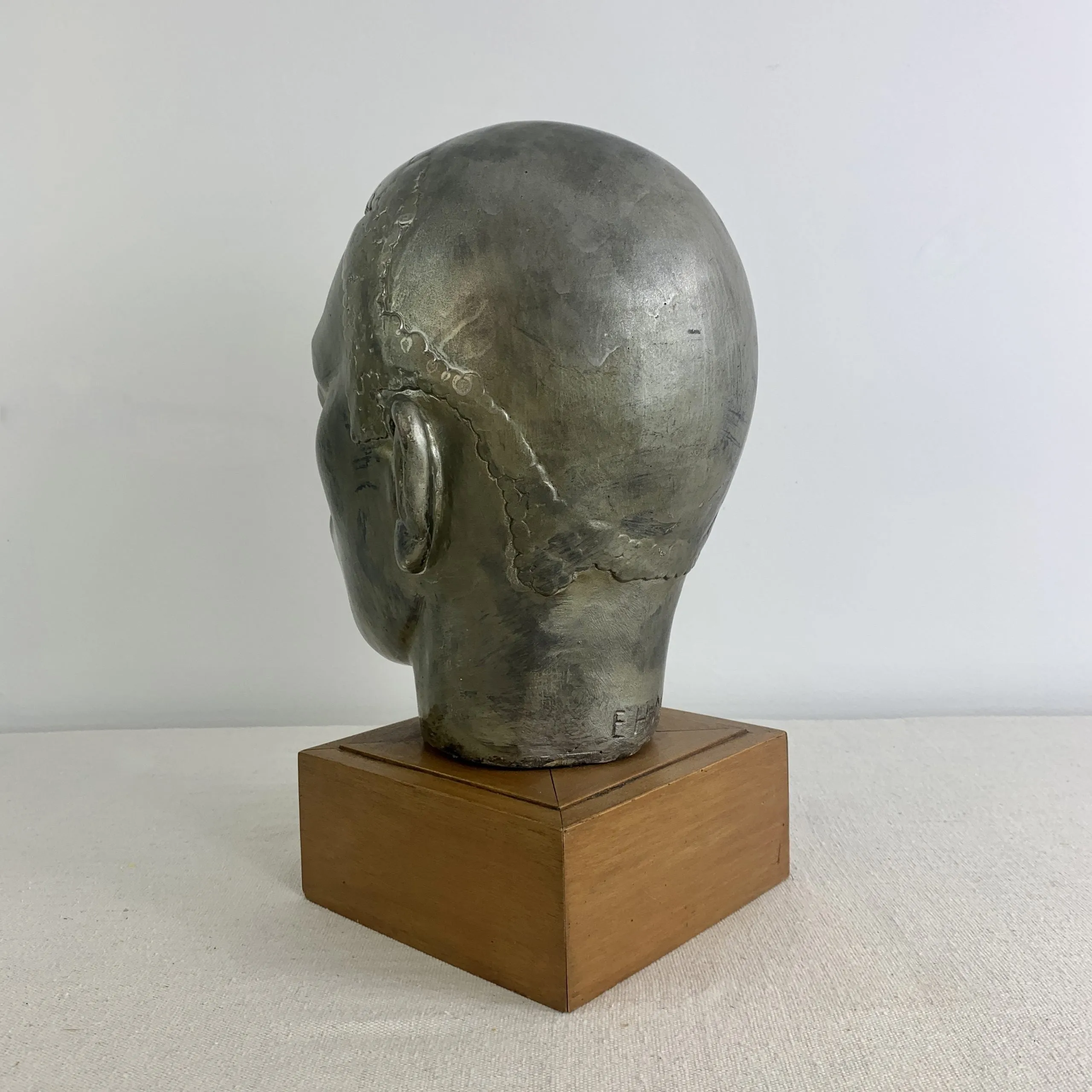 Sculpture, Male Head on Stand, “Young Nelson Mandela” Table Sculpture
