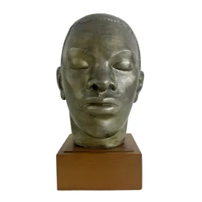 Sculpture, Male Head on Stand, “Young Nelson Mandela” Table Sculpture