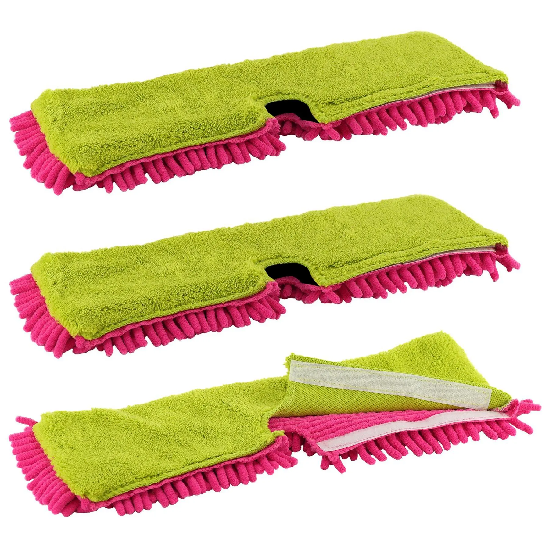 Set of 3 Double Sided Microfibre Mop Head