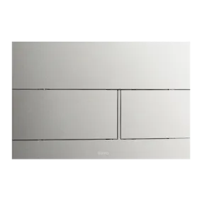 Square Dual-Flush Push Button Plate in Stainless Steel