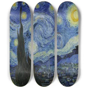Starry Night 3 Boards Wall Art