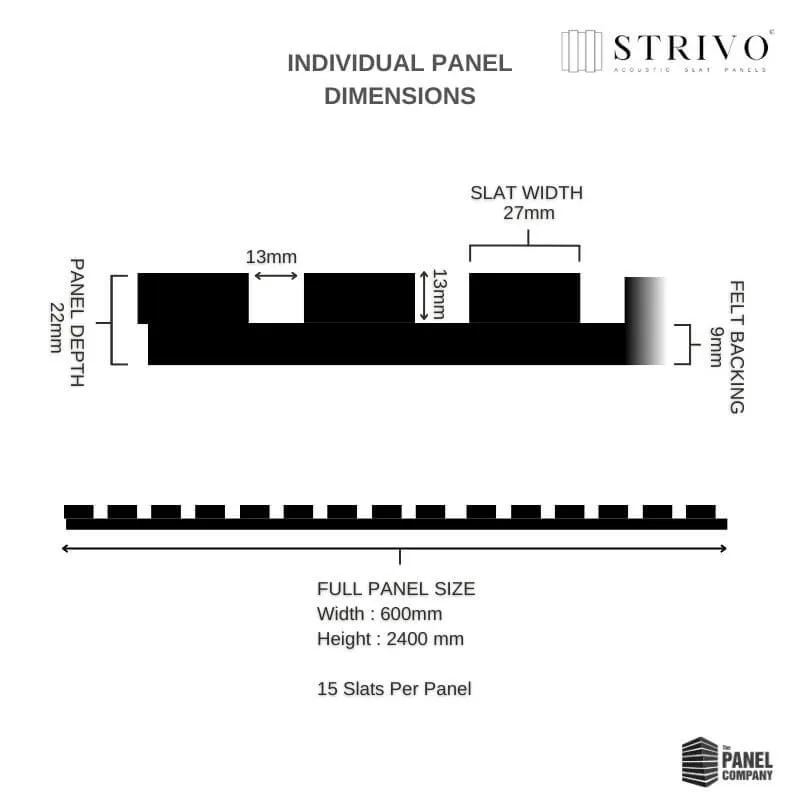 STRIVO<sup>®</sup>Acoustic Slat Panel - Light Oak