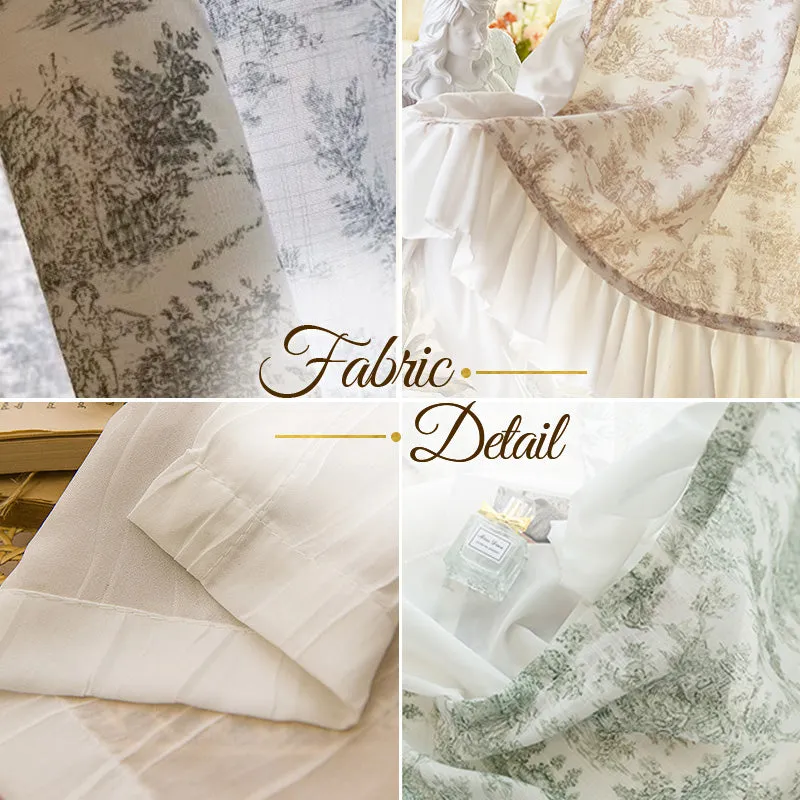 Sylvia Botanical Light Filtering Custom Curtain