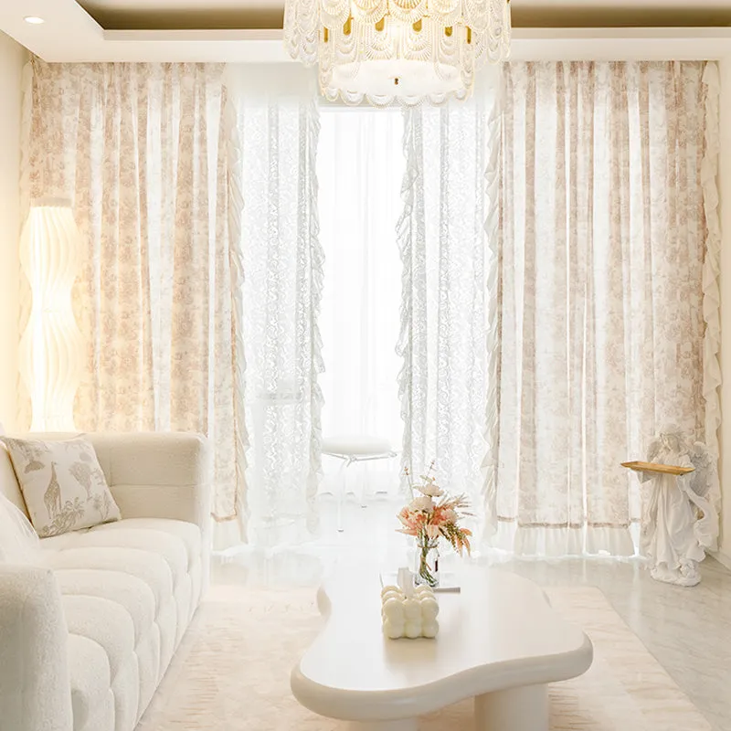 Sylvia Botanical Light Filtering Custom Curtain