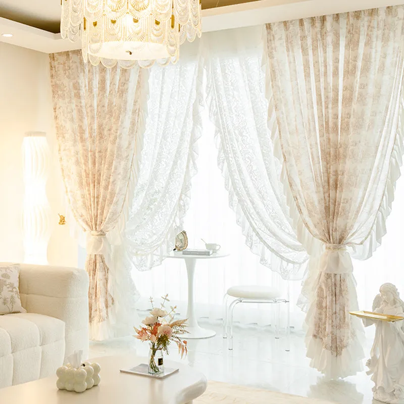Sylvia Botanical Light Filtering Custom Curtain