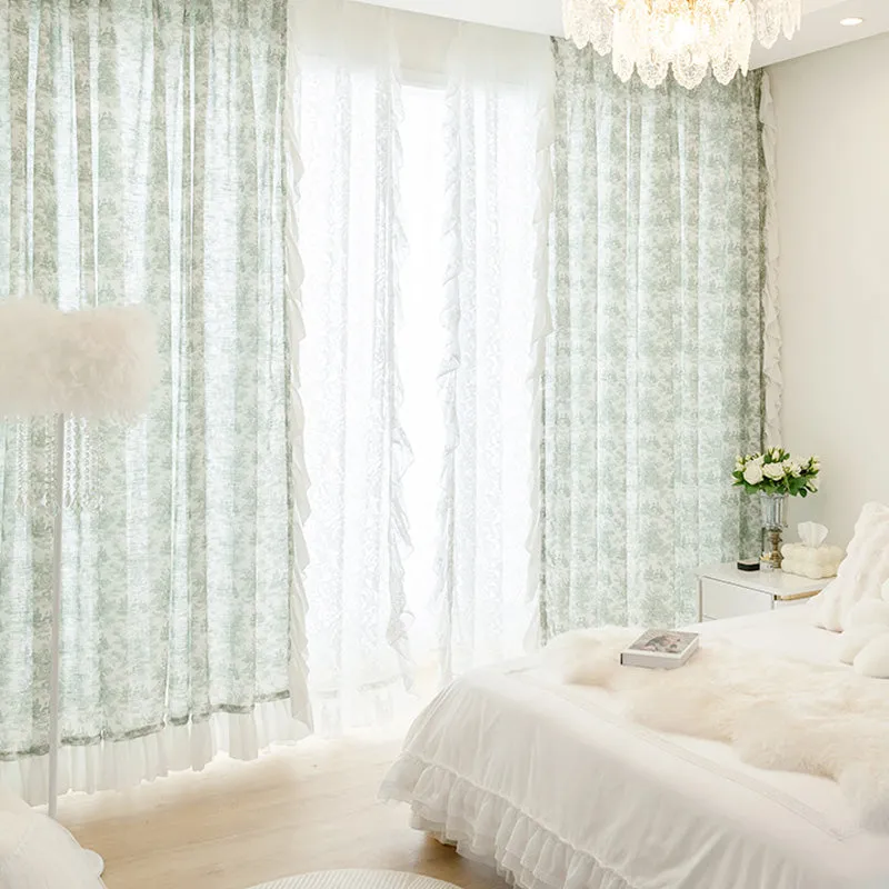 Sylvia Botanical Light Filtering Custom Curtain