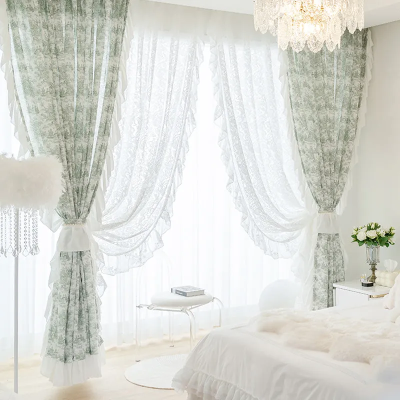 Sylvia Botanical Light Filtering Custom Curtain