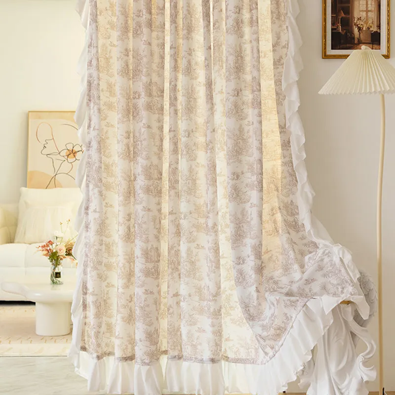 Sylvia Botanical Light Filtering Custom Curtain