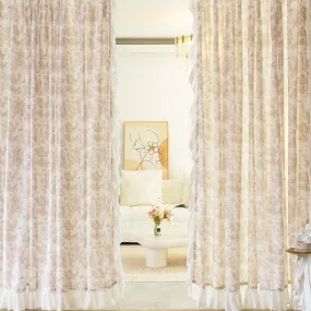 Sylvia Botanical Light Filtering Custom Curtain