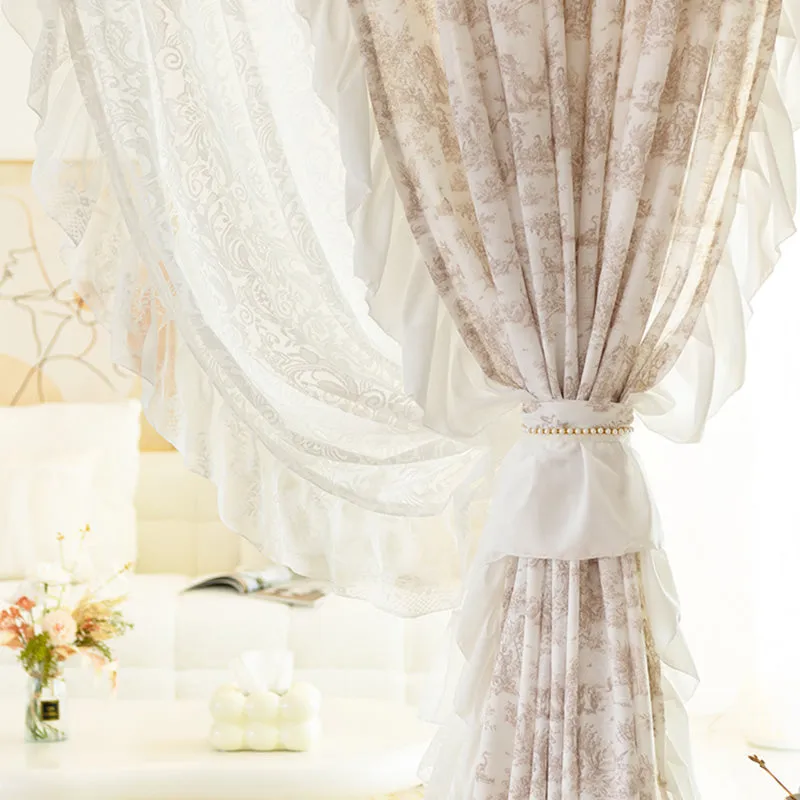 Sylvia Botanical Light Filtering Custom Curtain