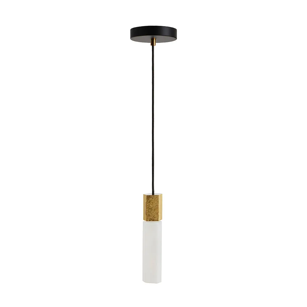 Tala Basalt Single Pendant Brass