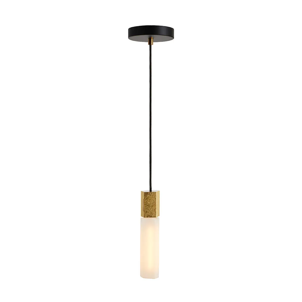 Tala Basalt Single Pendant Brass