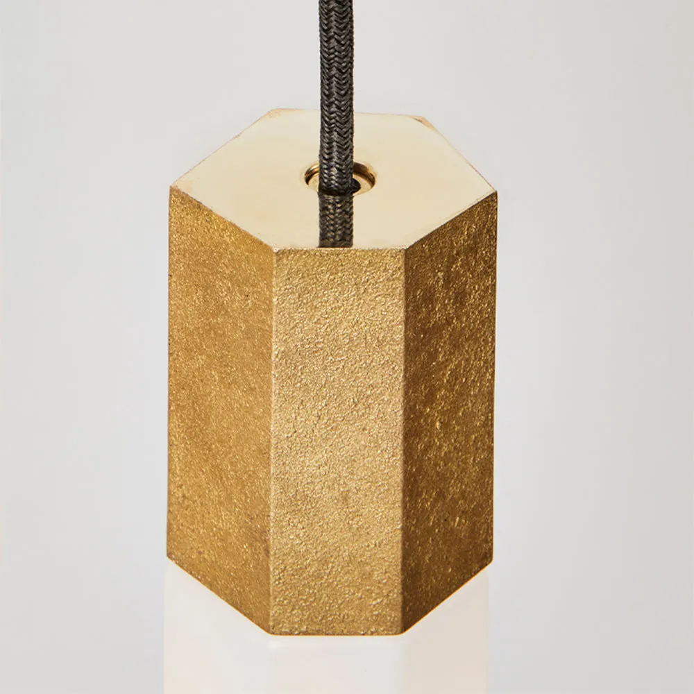 Tala Basalt Single Pendant Brass
